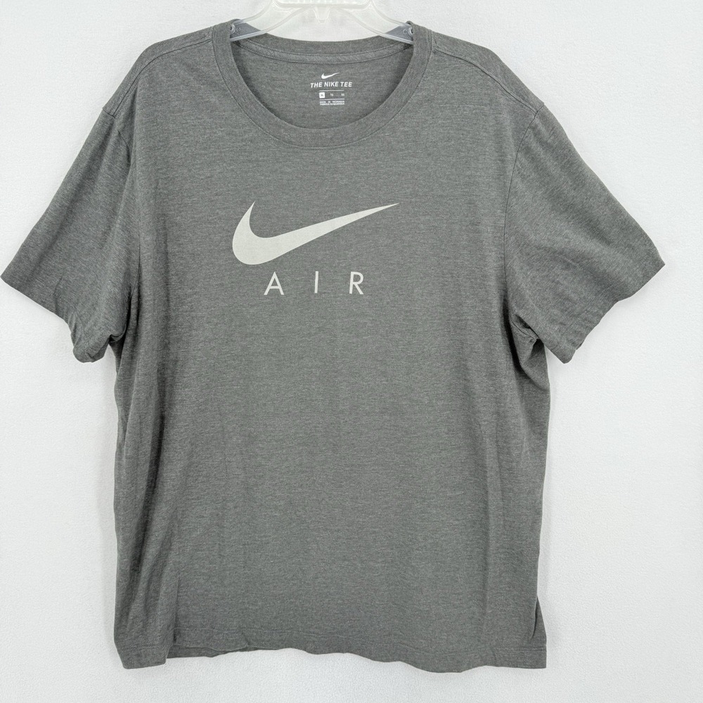 Nike Air Tee Shirt Mens Size XL Gray‎ Swoosh Logo Crewneck Short Sleeve